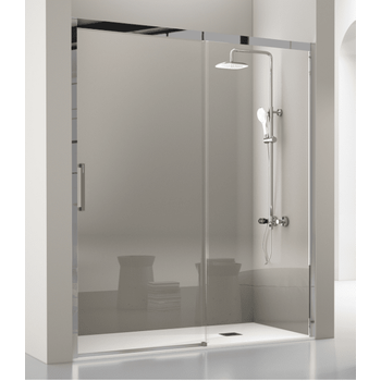 Frontal De Ducha + Puerta Corredera Luka 135 Cm Sin Lateral / Fijo Frontal Derecha