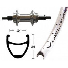 Winora Rueda Trasera 26x1.90 Vuelta Airline 1 36 Agujeros Eje Macizo 135 Mm 8/9v.plata Mate(559-21)