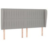 cabecero cama  panel de cabecera con orejas de tela gris claro 163x23x118128 cm