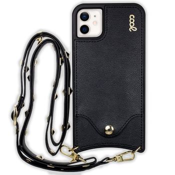 Cool Funda Colgante Pop-Rock Negra para iPhone 12 Mini