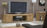 milan 180cm oak tv unit