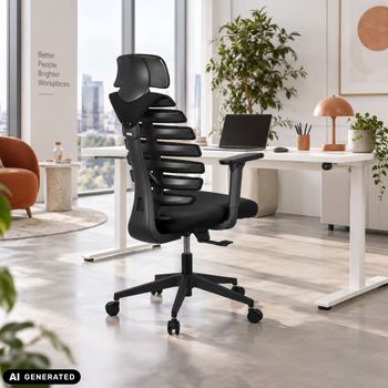 Silla de oficina profesional tela negro