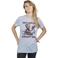 marvel camiseta guardians of the galaxy get your groot on para mujer