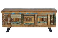baul exclusivo en madera reciclada multicolor