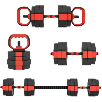 Set de Mancuernas 4 en 1 SPORTNOW - Ajustable 25 KG para Entrenamiento en Casa
