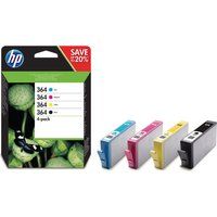 hp 364 cyan magenta yellow  black ink cartridges - multipack cyan