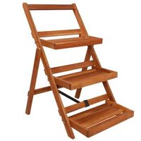 soporte para plantas de 3 niveles madera de acacia 50x63x80 cm vidaxl