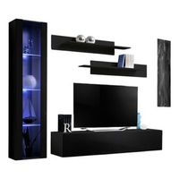 mueble para tv fly g2 de diseno color negro brillante mueble colgante moderno y de moda para su sala de estar