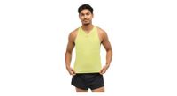 camiseta de tirantes hoka race day amarilla hombre