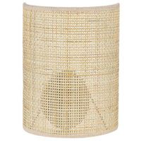 lampara de pared de ratan natural 25 cm luz sala de estar dormitorio demitrie