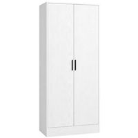 armario ropero estrecho para espacios pequenos melamina blanca 70 x 37 x 164 cm r blanco
