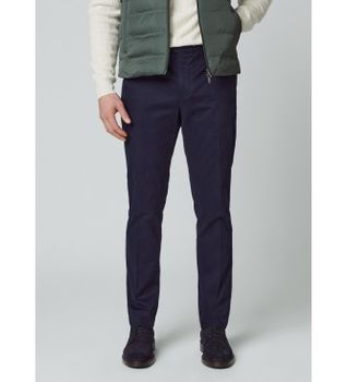 Hackett London para hombre. HM212487 Pantalón Chino Kensington marino (42/32), Casual, Algodón