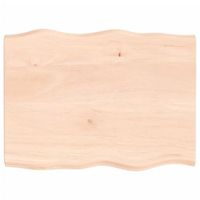 tablero de mesa  tablero escritorio madera maciza borde natural 80x60x2-4 cm