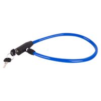 cofan candado para bicicleta con cable de acero  revestimiento de pvc azul  seguridad para bici  candado antirrobo  incluye 2 llaves  medidas o5 mm x 500 mm