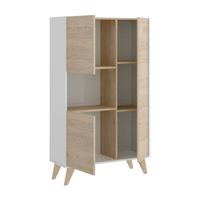 aparador imitacion madera de roble blanco 81x43h135 cm