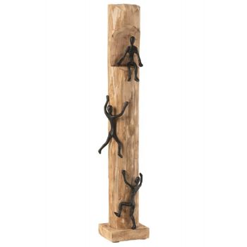 Figurinas negras de madera natural 13x14.5x75.5 cm
