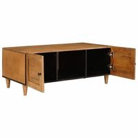mesa de cafe - mesa de centro - mesa baja con estante marron claro 100 x 54 x 40 cm