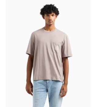 A|X Armani Exchange para hombre. XM000366AF12308U6107 Camiseta Relax beige (M), Casual, Algodón, Manga corta