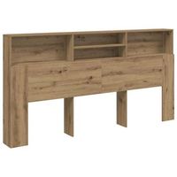 cabecero armario madera roble artisian 200x19x1035 cm vidaxl