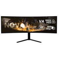 monitor arozzi nova 49 ultrawide dual qhd 165hz va curvo hdr altura ajustable
