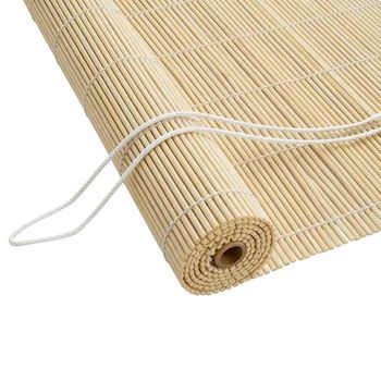 Estor Enrollable Natural 160 X 220 Cm Bambú Vidaxl