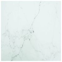 tablero mesa diseno marmol vidrio templado blanco 60x60 cm 6 mm vidaxl