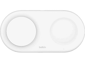 Cargador móvil inalámbrico - Belkin WIZ021vfWH, Apple iPhone, 15W, Puerto USB-C, Negro