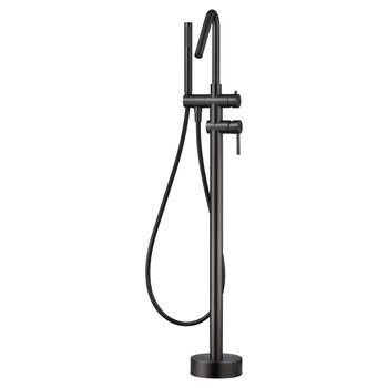 Grifo Para Banera Y Ducha Negro Mate En Acero Y Latón Con Cartucho Cerámico