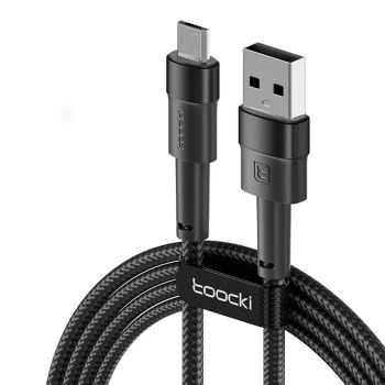 Toocki TQ-X16 2.4A USB-A a Micro USB Cable de Carga Rápida Transmisión de Datos Núcleo de Cobre Estañado 1M/2M Largo par