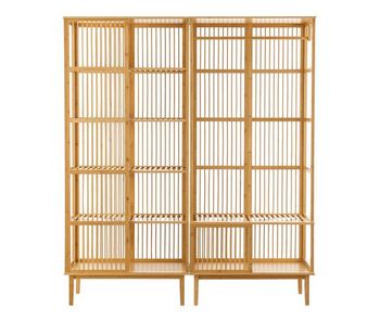 Perchero burro vemb y estantería trundholm bambú 185 x 160 x 45 cm - color natural [en.casa]