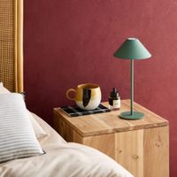 lampara de mesa interiorexterior led inalambrica h32cm verde