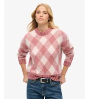 superdry para mujer w6110574a jersey con estampado argyle rosa l casual acrilico