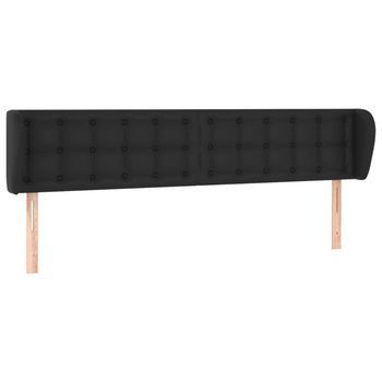 Cabecero De Cuero Sintético Negro 183x23x78/88 Cm Vidaxl
