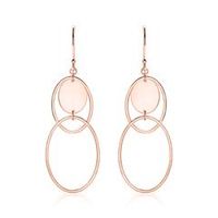 pendientes de mujer de plata 925 chapados en oro rosa