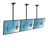 kimex soporte de techo menu board para 3 pantalla de tv 50-55 altura 150cm vesa 600x400 max 50kg
