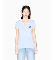 ax armani exchange para mujer xw002347af10356u9333 camiseta ajustada azul m casual algodon manga corta
