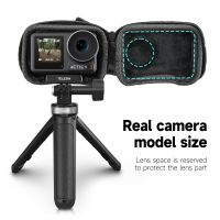 telesin mini bolsa de proteccion de almacenamiento para dji osmo action 4 estuche de transporte de liberacion rapida medio abierto cepillado para accesorios action 3