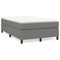 cama tapizada 203x120x35 cm tejido - gris