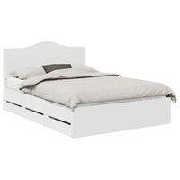 cama matrimonial  cama para adulto  estructura de cama con cajon 140 x 190 cm madera ingenieril