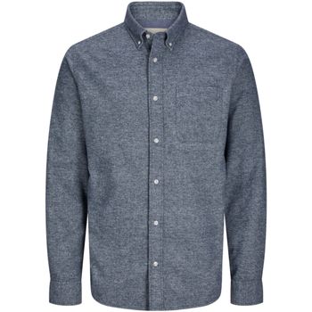 Jack & Jones Camisa manga larga 12265385 JPRBLUNORRIS FLANNEL LS SHIRT BF LN NAVY BLAZER para hombre