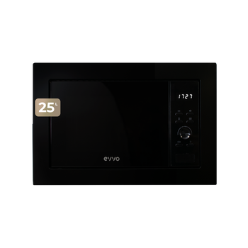 Microondas integrable EVVO Mi35 , 25L de Capacidad, Grill 1000W, Efecto Brillante, Multifunción, 8 Funciones, Temporizador