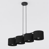 lampara colgante nar negro 4 luces