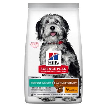 Hill’s Science Plan Adult 1+ Perfect Weight & Active Mobility Medium - 2.5kg