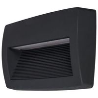 dopo lighting - aplique de pared storm ip55 r7s led bulb 11w 1200lm 3000k negro