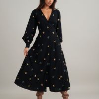 nobodys child shannon cotton-gauze midi dress - uk 6