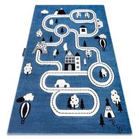 alfombra petit town pueblo calle azul 180x270 cm