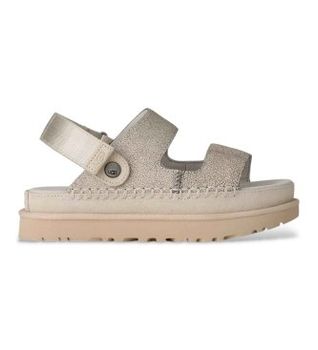 UGG para mujer. 1177852 Sandalias Goldenstar Crackle Glide taupe (40), Piel, 3 a 5cm, Velcro, Casual