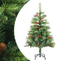 arbol de navidad artificial con pinas y bayas 150 cm vidaxl