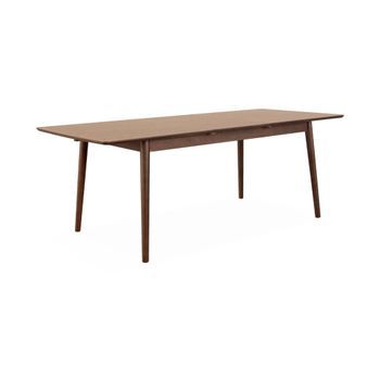 Mesa De Comedor Rectangular Extensible De 6-8 Plazas, Nogal