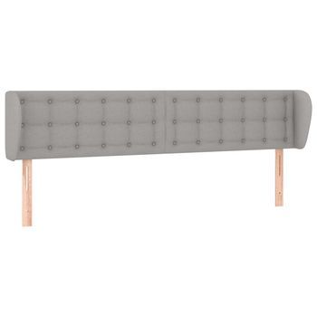 Cabecero Cama | Panel De Cabecera De Tela Gris Claro 183x23x78/88 Cm